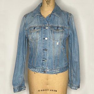 Gap Factory-Distressed Denim Trucker Jacket /S